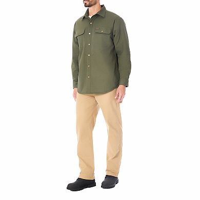 Men's Smith's Workwear Faux Sherpa Lined Canvas Shirt Jacket