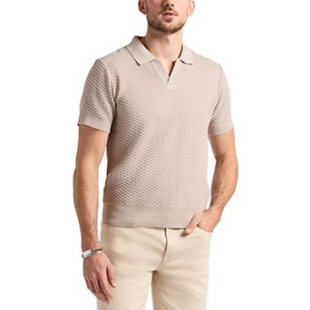 Men's Buffalo Jeans Textured Johnny Collar Top