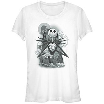 Disney's The Nightmare Before Christmas Cemetery Juniors' Fitted Graphic Tee