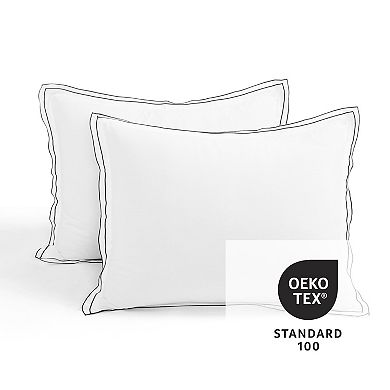 Lush Decor Hampton Double Flange Embroidered Contrast Edge Comforter Set