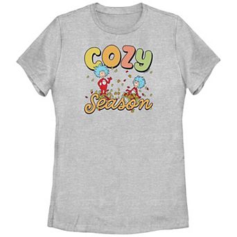 Juniors' Dr. Seuss Thing 1 And Thing 2 Cozy Season Graphic Tee