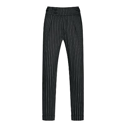 men's dress pants black tapered TAPERED-FIT Stretch Dress Pants for Tall Men in Black 38 / 40 / Black