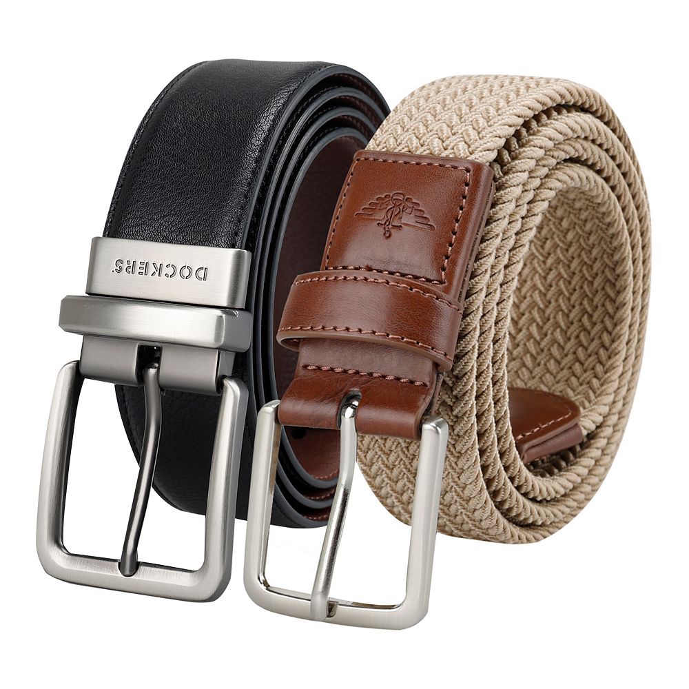 Men's Dockers® Braided Belt & Reversible Belt Boxed Gift Set