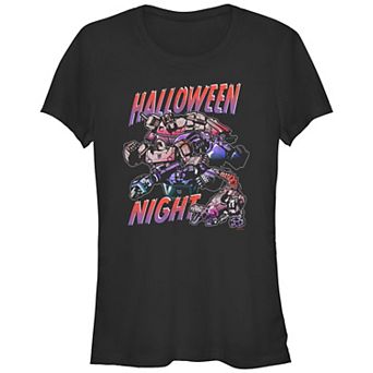 Juniors' Transformers Evergreen Halloween Night Fitted Graphic Tee