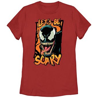 Juniors' Marvel Spider-Man Vemon Let's Be Scary Graphic Tee