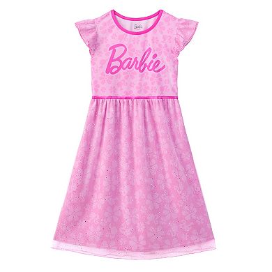 Girls 4-10 Barbie Pajama Fantasy Nightgown