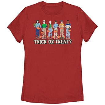 Juniors' Stranger Things Trick Or Treat Graphic Tee