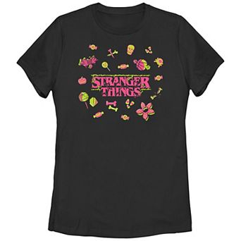 Juniors' Stranger Things Halloween Icons Graphic Tee