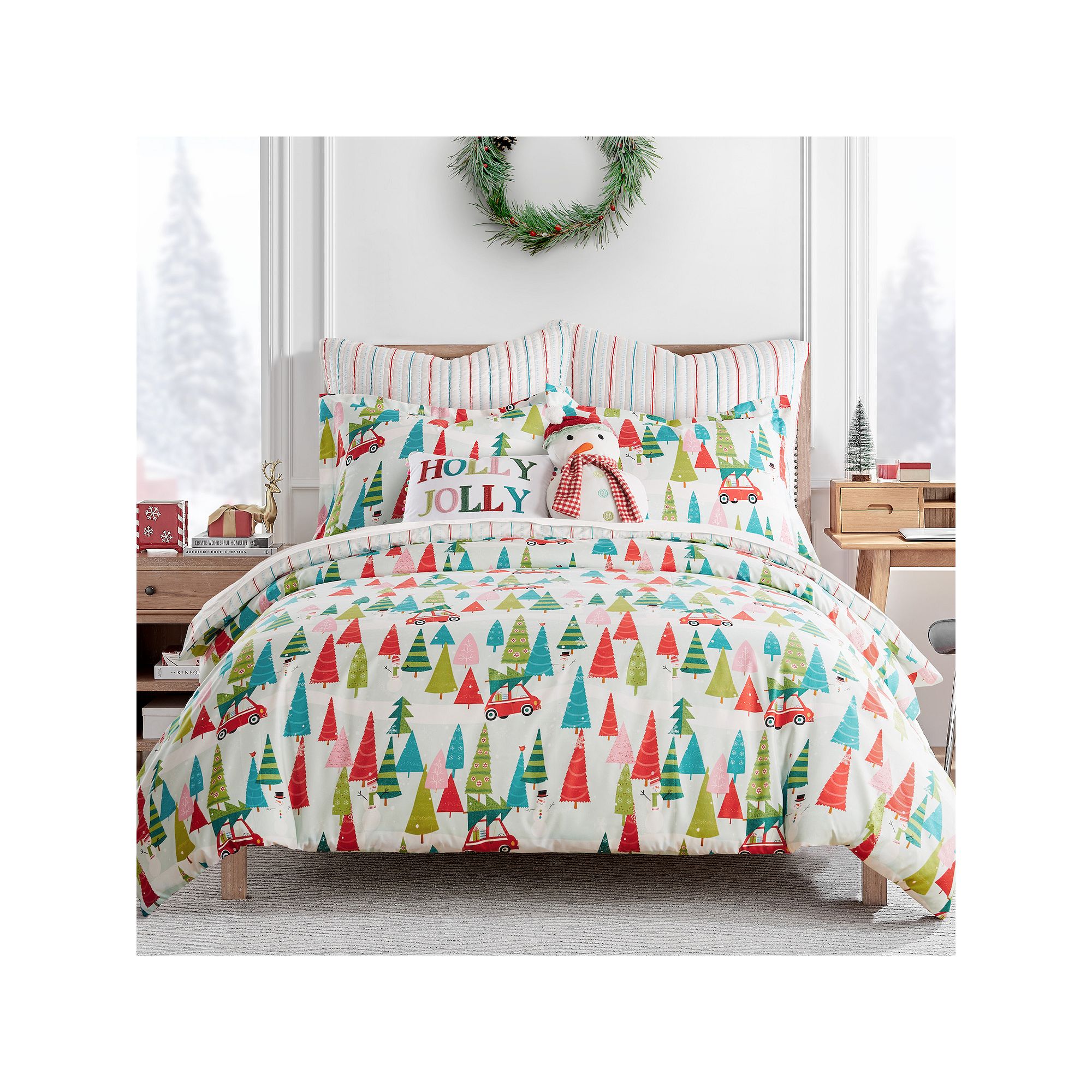 Levtex Home Holly Jolly Duvet Cover Set, Multicolored