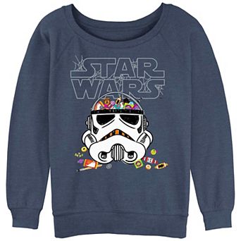 Juniors' Star Wars Storm Trooper Candy Helmet Graphic Pullover