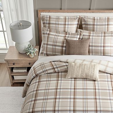 Levtex Home Spencer Plaid Green Comforter and Euro Sham Set