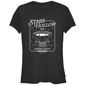 Juniors' Gilmore Girls Stars Hollow Connecticut Gazebo Fitted Graphic Tee