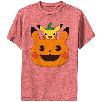 Boy's 8-20 Pokemon Pikachu Jack O Lantern Performance Graphic Tee