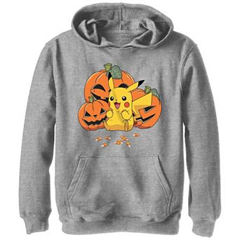 Boy's 8-20 Pokemon Pikachu Excited About Candy Corn Graphic Hoodie
