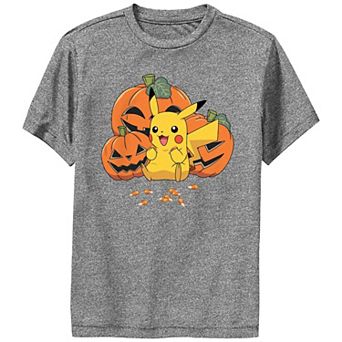 Boy's 8-20 Pokemon Pikachu Excited About Candy Corn Performance Graphic Tee