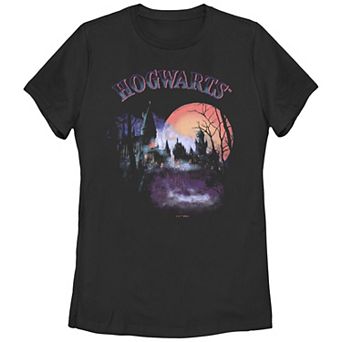Juniors' Harry Potter Spooky Hogwarts Graphic Tee