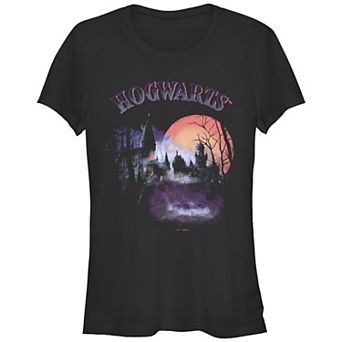 Juniors' Harry Potter Spooky Hogwarts Fitted Graphic Tee