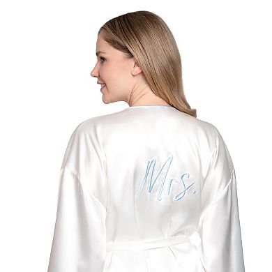 Women's Lilac+London "Mrs." Chemise & Wrap Robe Set