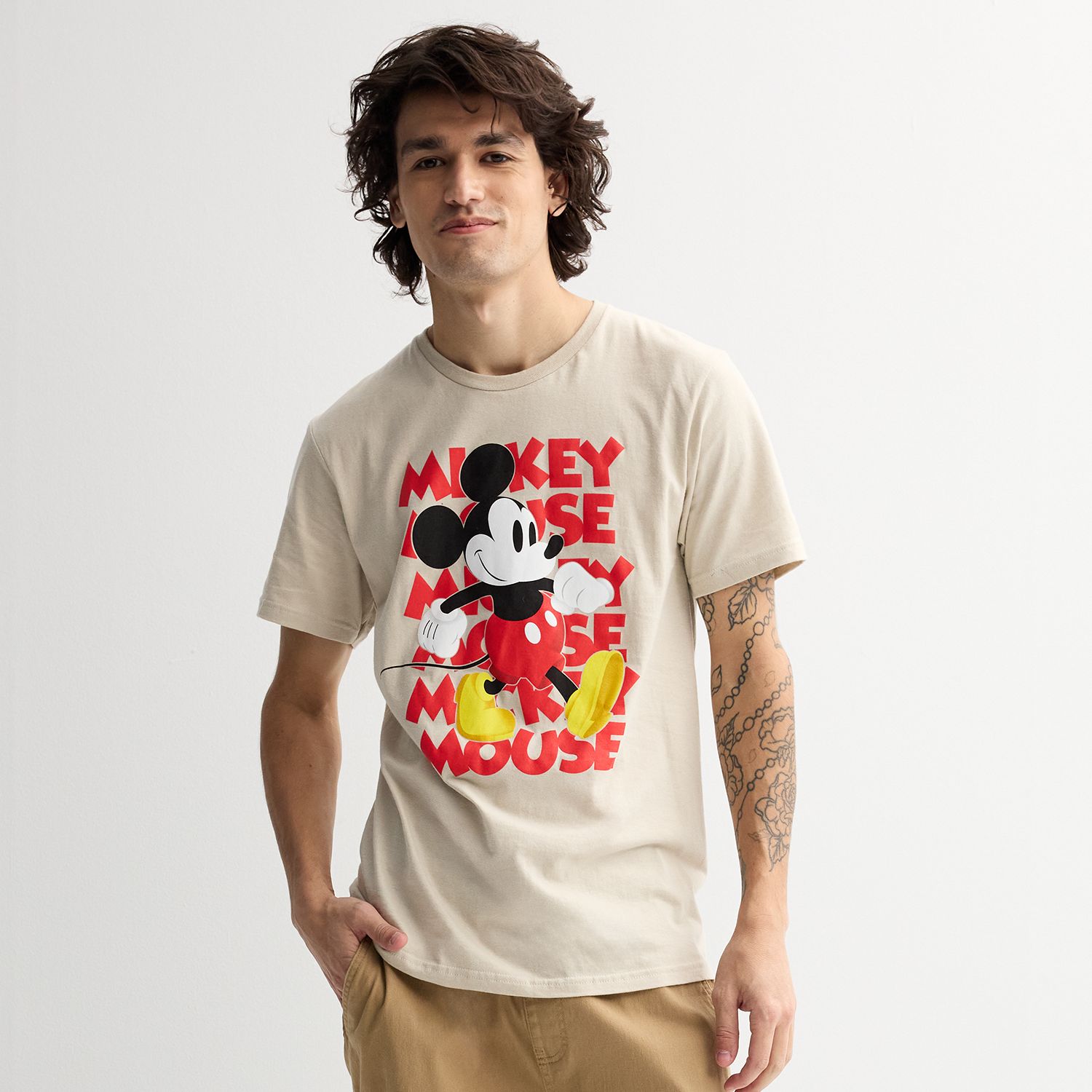 Мужская футболка Disney's Mickey Mouse Name Repeat Graphic — фото 1