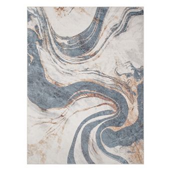 Nourison Astra Modern Swirl Washable Indoor Rug
