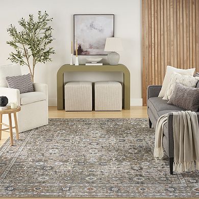 Nourison Astra Floral Persian Washable Indoor Rug