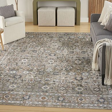 Nourison Astra Floral Persian Washable Indoor Rug