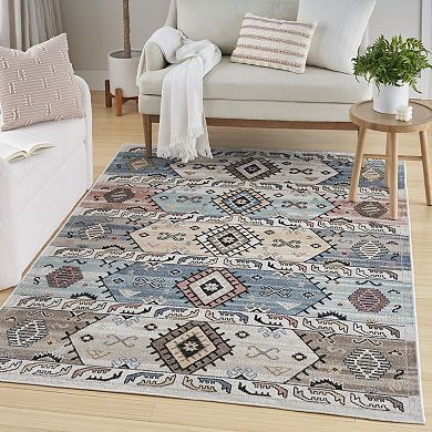 Nourison Washable Decor Southwestern Geometric Indoor Rug