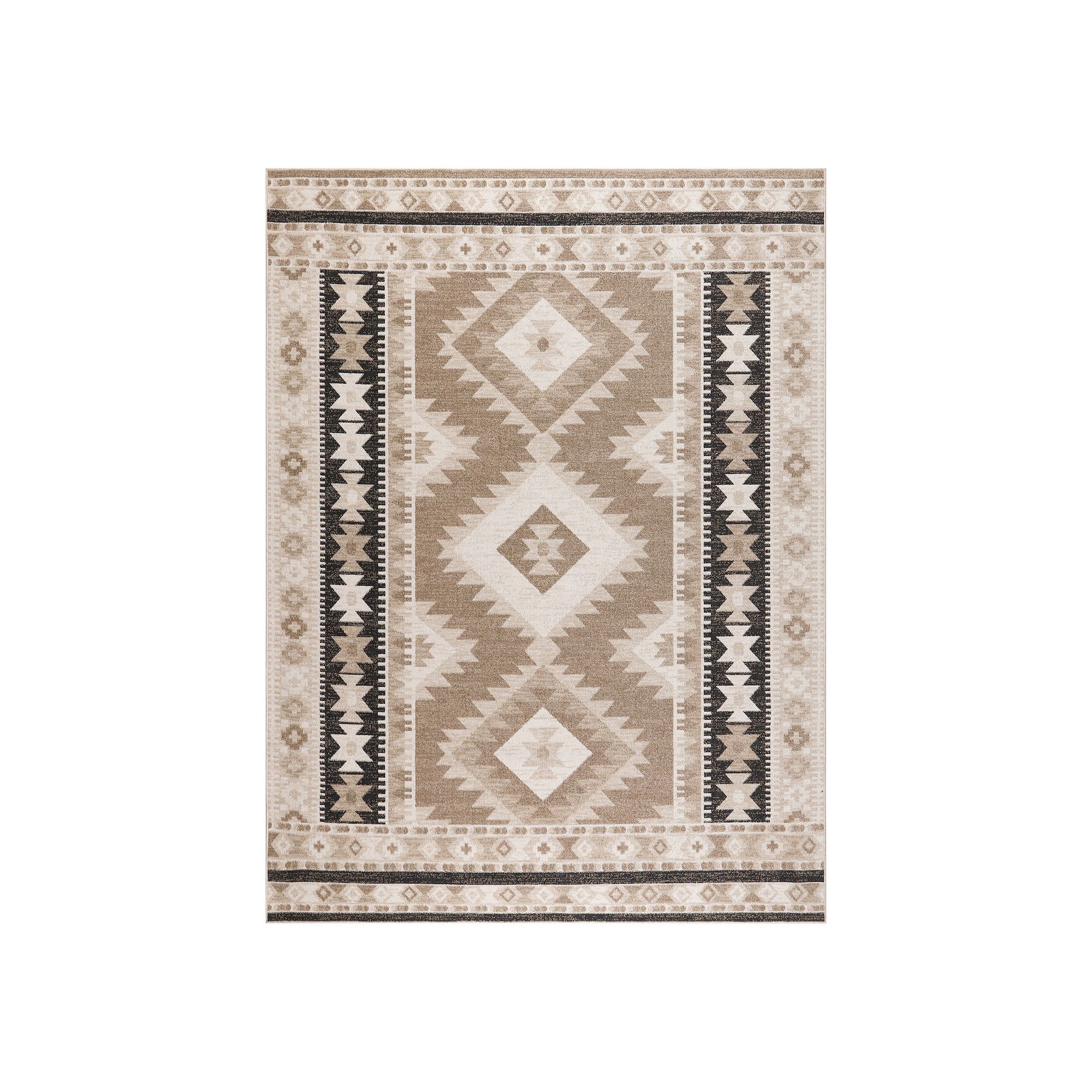 Nourison Washable Decor Southwestern Indoor Rug, Beige Black