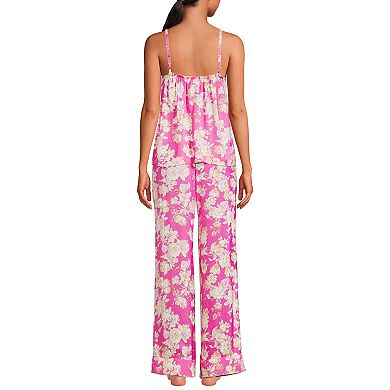 Women's Lands' End Hammered Satin 2 pc Pajama Set