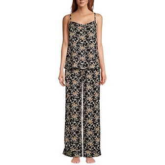 Women's Lands' End Hammered Satin 2 pc Pajama Set