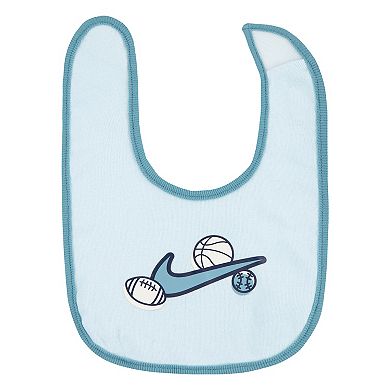 Newborn Baby Nike Sportsball Bodysuit Hat and Bib 3-Piece Set