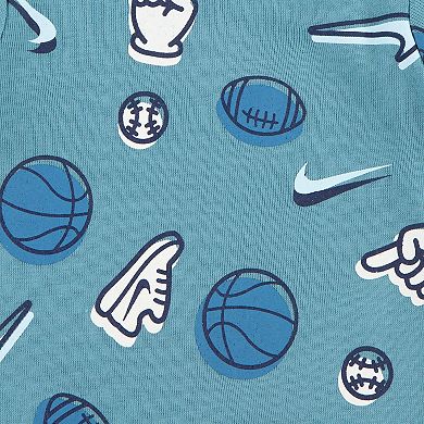 Newborn Baby Nike Sportsball Bodysuit Hat and Bib 3-Piece Set
