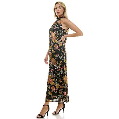 Women's Luxology Keyhole Back Halter Maxi Dress