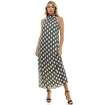 Women's Luxology Keyhole Back Halter Maxi Dress