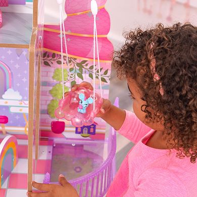 KidKraft Rainbow Dreamers Unicorn Mermaid Dollhouse with EZ Kraft Assembly™