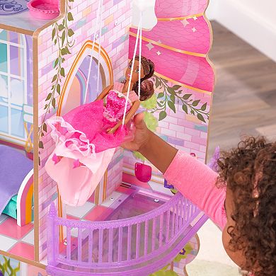 KidKraft Rainbow Dreamers Unicorn Mermaid Dollhouse with EZ Kraft Assembly™