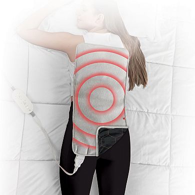 Sharper Image Calming Heat Copper + Charcoal Massaging Weighted Heating Pad