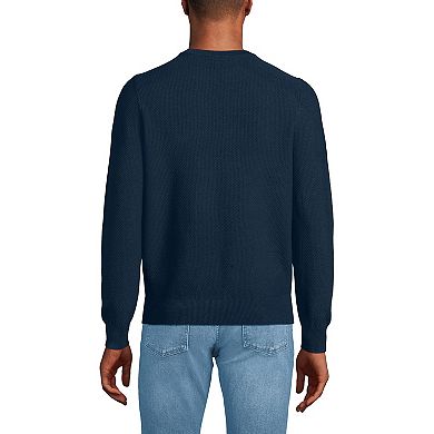Men's Lands' End Washable Merino Wool V-Neck Sweater