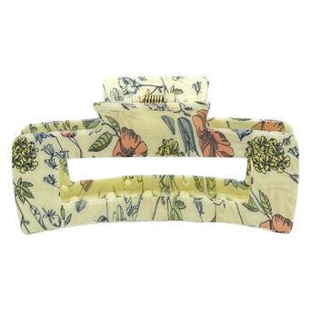 Large Floral Rectangle Clip