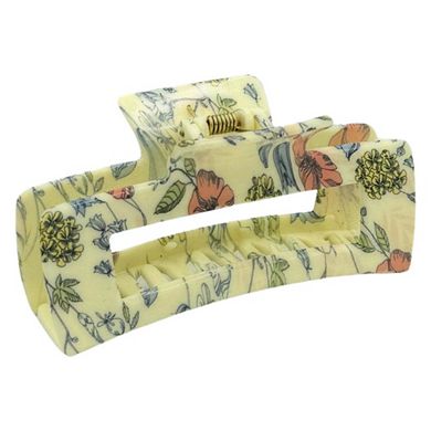 Large Floral Rectangle Clip