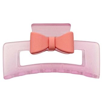 Medium Frosted Bow Rectangle Clip