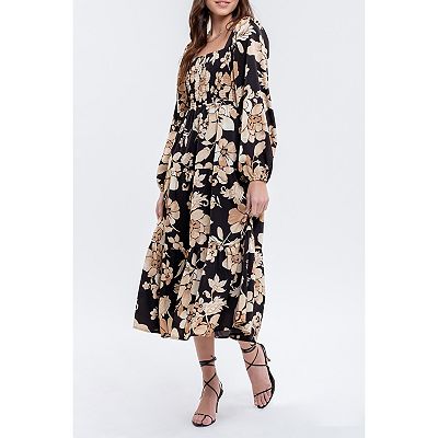 mesh off shoulder maxi dress Dewy Dreams Floral Mesh Off-Shoulder Maxi Dress Blue & Peach / S