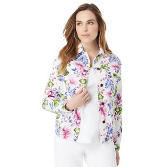 Roaman's Women's Plus Size Classic Stretch Denim Jacket