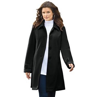 Roaman's Women's Plus Size Plus Size Button Up Fleece Jacket