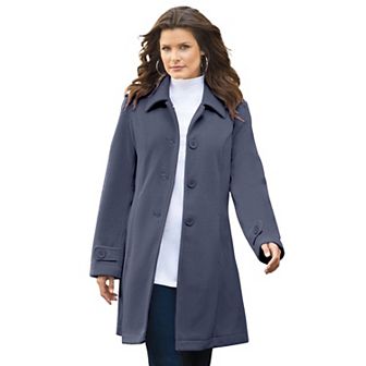 Roaman's Women's Plus Size Plus Size Button Up Fleece Jacket