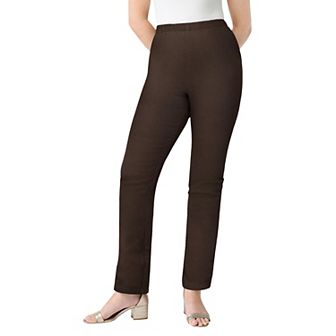 Roaman's Women's Plus Size Plus Size Comfort Stretch Straight Leg Jean