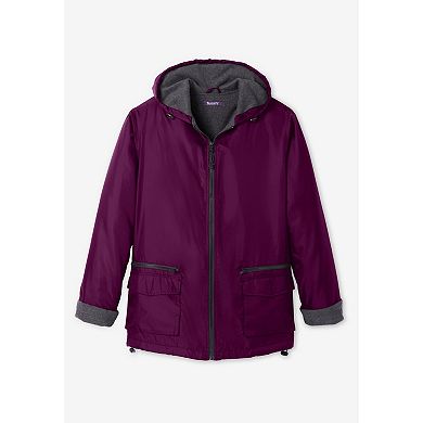 Roaman's Women's Plus Size Hooded Nylon Jacket
