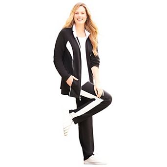 Catherines Women's Plus Size Glam French Terry Active Jacket