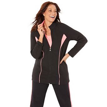 Catherines Women's Plus Size Glam French Terry Active Jacket