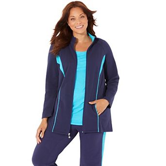 Catherines Women's Plus Size Glam French Terry Active Jacket